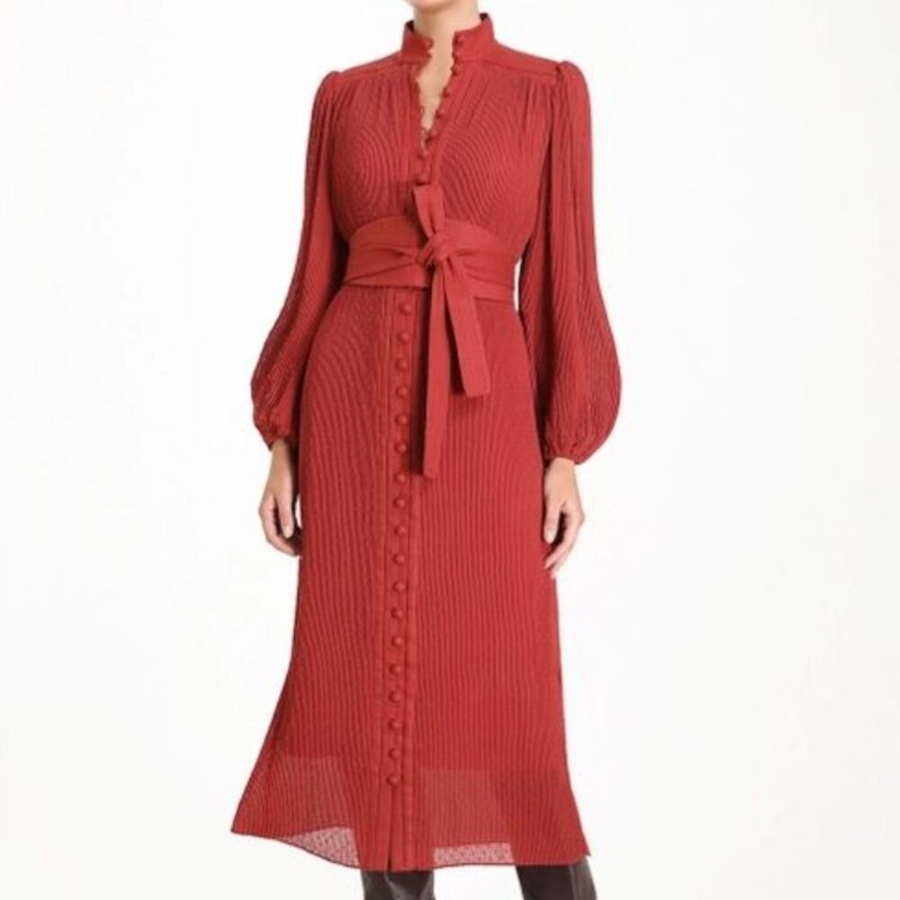 Zimmermann Espionage Plisse Dress Size 0